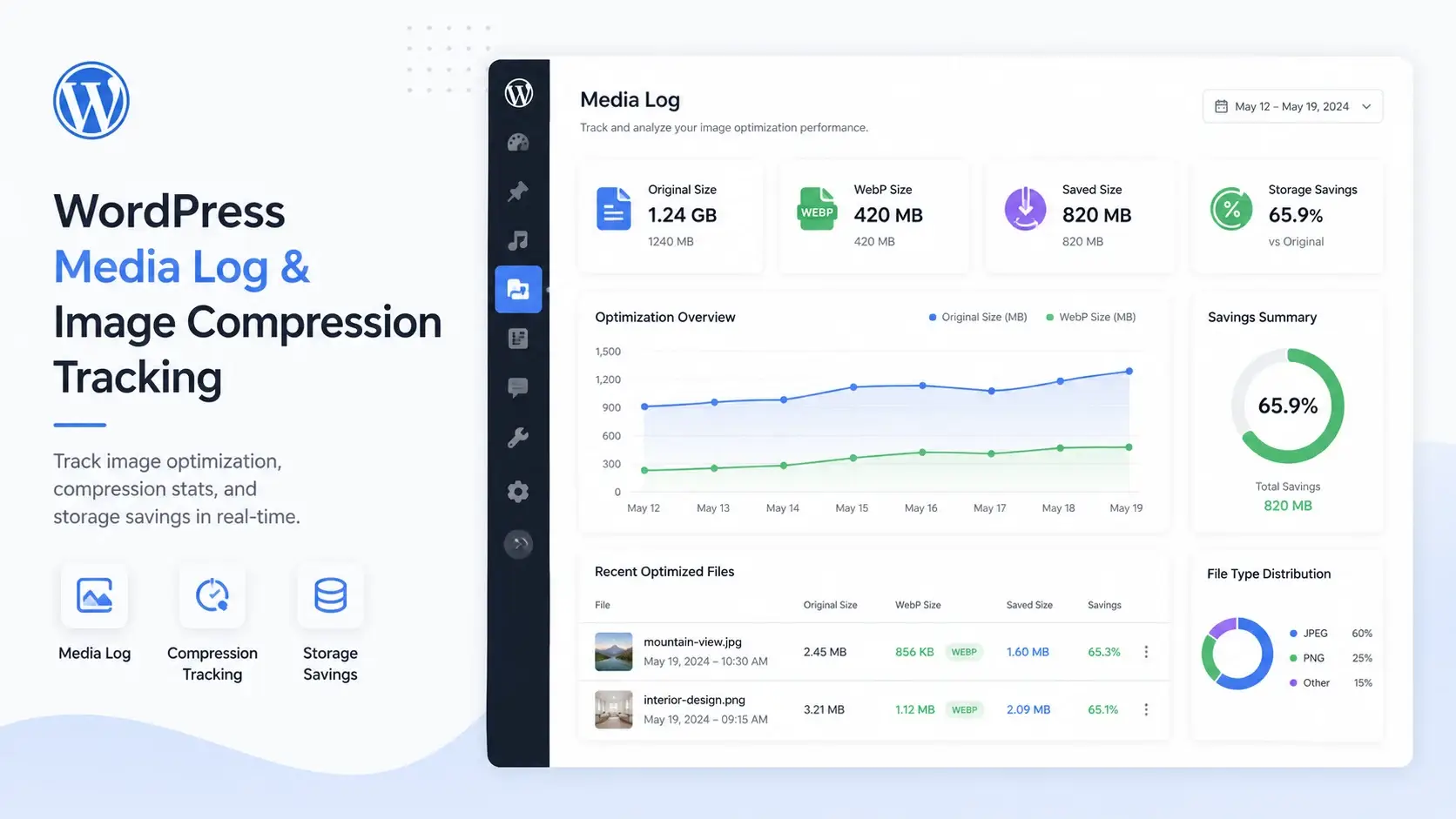How to Track Compressed Images in WordPress with a Media Log